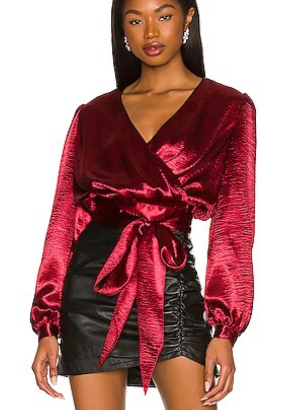 Lovers + Friends Kelly Top in Wine Red